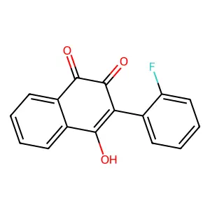 2-(2-Fluorophenyl)-3-hydroxynaphthalene-1,4-dione structure