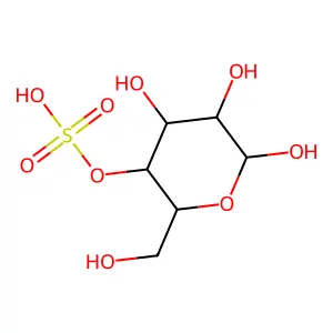 4-(Hydrogen sulfate)-beta-D-galactopyranose structure