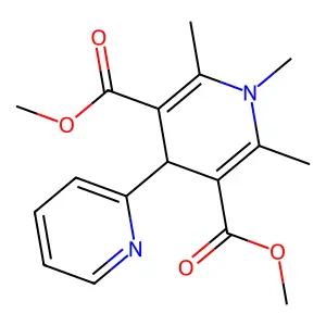 Dimethyl 1,4-dihydro-4-(2-pyridinyl)-1,2,6-trimethyl-3,5-pyridinedicarboxylate structure