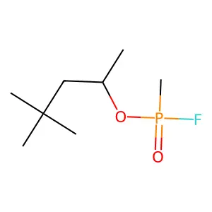Phosphonofluoridic acid, methyl-, 1,3,3-trimethylbutyl ester structure