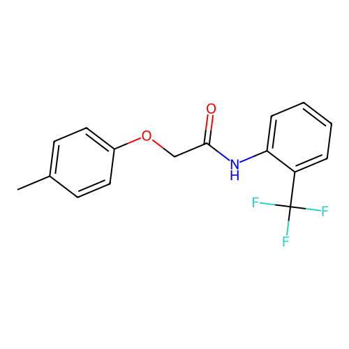 2-(4-methylphenoxy)-N-[2-(trifluoromethyl)phenyl]acetamide structure