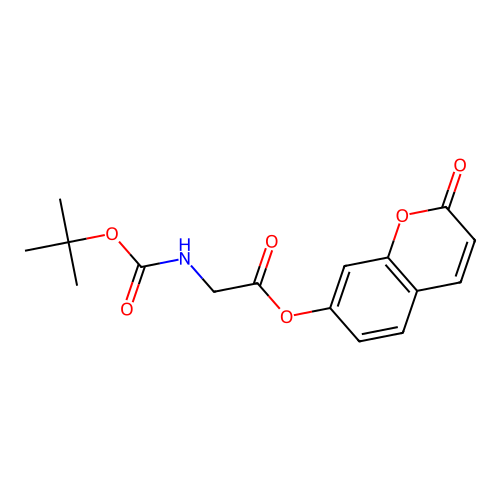 2-oxo-2H-chromen-7-yl 2-((tert-butoxycarbonyl)amino)acetate structure