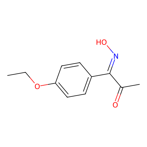 (1E)-1-(4-ethoxyphenyl)-1-hydroxyiminopropan-2-one structure