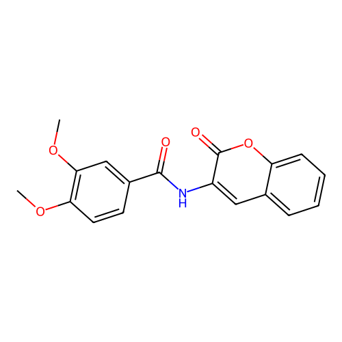 3,4-dimethoxy-N-(2-oxo-2H-chromen-3-yl)benzamide structure