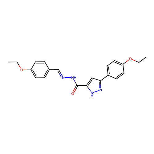 3-(4-ethoxyphenyl)-N'-[(E)-(4-ethoxyphenyl)methylidene]-1H-pyrazole-5-carbohydrazide structure
