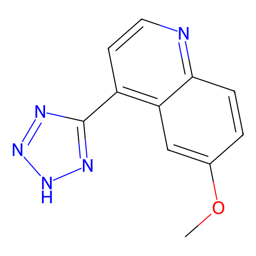 6-methoxy-4-(2H-tetrazol-5-yl)quinoline structure