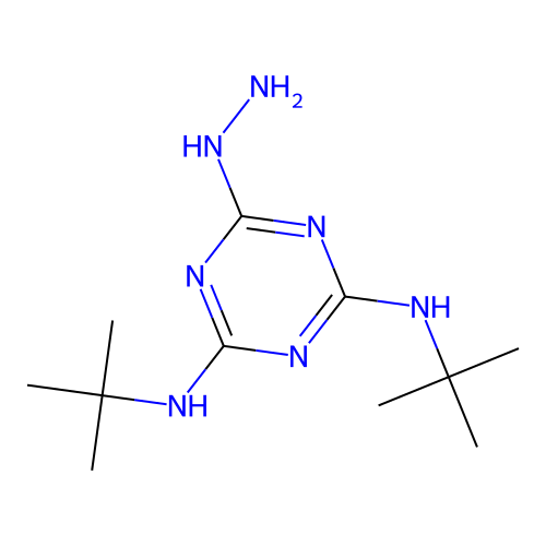 N2,N4-ditert-butyl-6-hydrazinyl-1,3,5-triazine-2,4-diamine structure