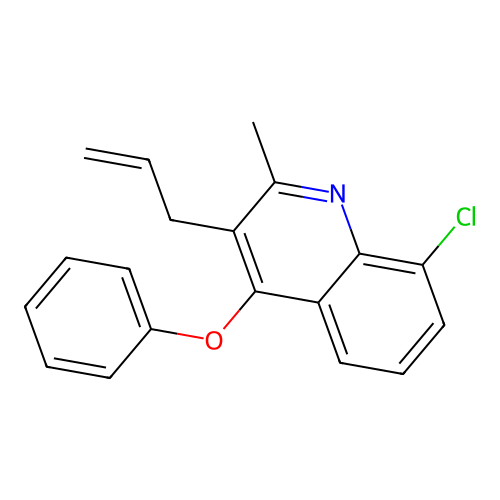 3-Allyl-8-chloro-2-methyl-4-phenoxyquinoline structure