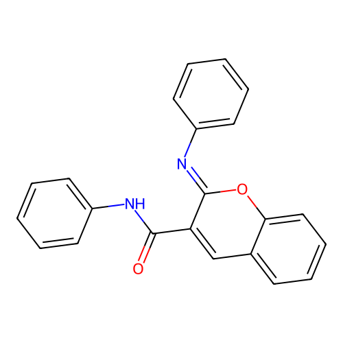 (2Z)-N-phenyl-2-(phenylimino)-2H-chromene-3-carboxamide structure