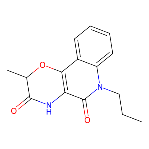 2-Methyl-6-propyl-4,6-dihydro-2H-[1,4]oxazino[3,2-c]quinoline-3,5-dione structure