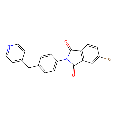 5-Bromo-2-[4-(pyridin-4-ylmethyl)phenyl]isoindole-1,3-dione structure