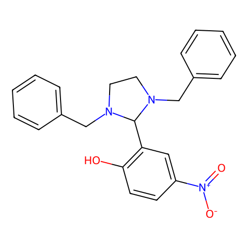 2-(1,3-Dibenzylimidazolidin-2-yl)-4-nitrophenol structure
