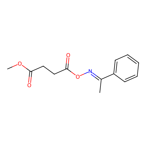 1-O-methyl 4-O-[(E)-1-phenylethylideneamino] butanedioate structure