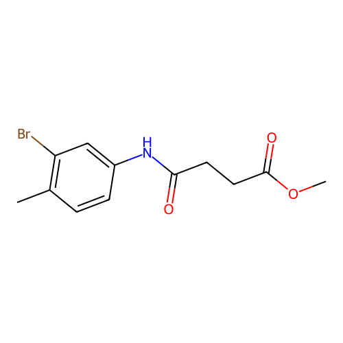 Methyl 4-(3-bromo-4-methylanilino)-4-oxobutanoate structure