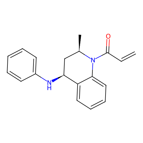 1-[(2R,4S)-4-anilino-2-methyl-3,4-dihydro-2H-quinolin-1-yl]prop-2-en-1-one structure