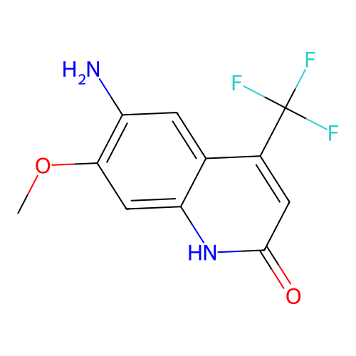 6-amino-7-methoxy-4-(trifluoromethyl)-1H-quinolin-2-one structure