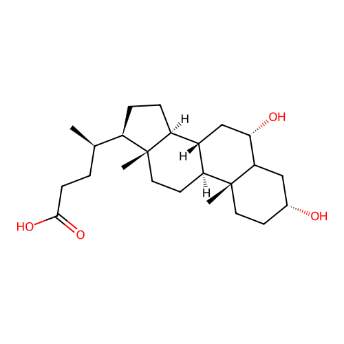 3a,6a-Dihydroxy-5b-cholanoate structure