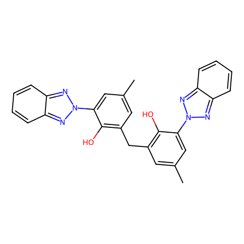 2,2'-Methylenebis[6-(2H-benzotriazol-2-yl)-4-methylphenol] structure