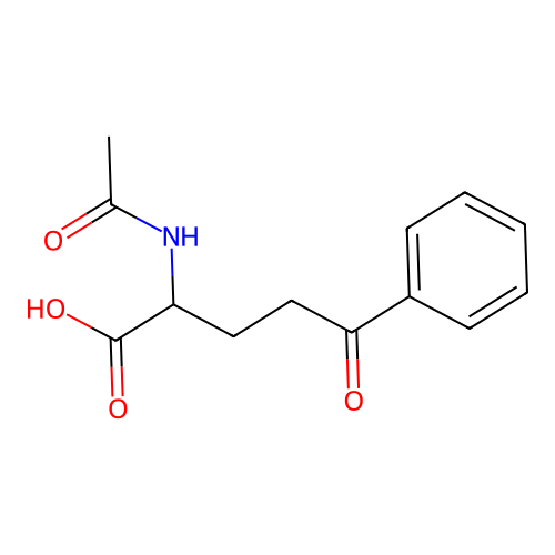 2-Acetamido-5-oxo-5-phenylpentanoic acid structure