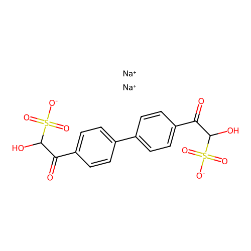 Disodium alpha,alpha'-dihydroxy-beta,beta'-dioxo-4,4'-biphenyldiethanesulfonate structure
