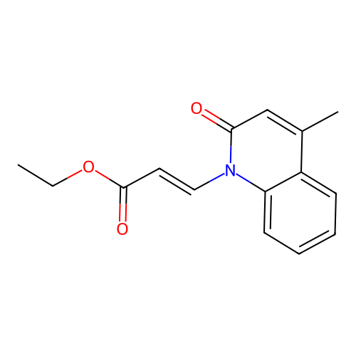ethyl (E)-3-(4-methyl-2-oxoquinolin-1-yl)prop-2-enoate structure