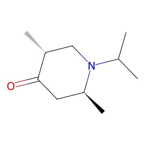 (2S,5R)-2,5-dimethyl-1-(methylethyl)piperidin-4-one structure