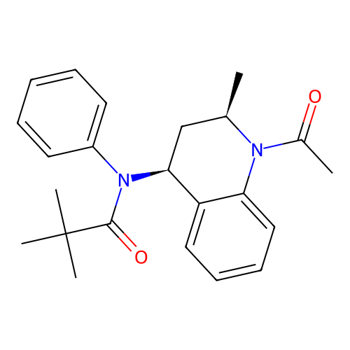 N-((2R,4S)-1-acetyl-2-methyl-1,2,3,4-tetrahydroquinolin-4-yl)-N-phenylpivalamide structure