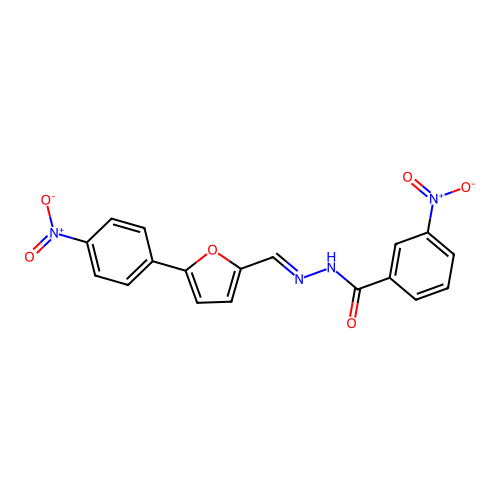 3-Nitro-N'-[(E)-[5-(4-nitrophenyl)furan-2-YL]methylidene]benzohydrazide structure