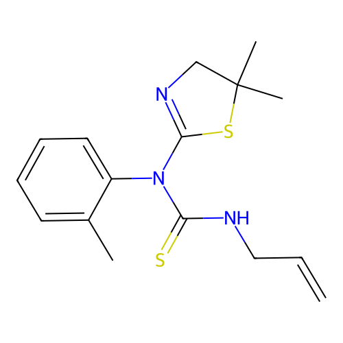 3-Allyl-1-(5,5-dimethyl-4,5-dihydrothiazol-2-yl)-1-(o-tolyl)thiourea structure