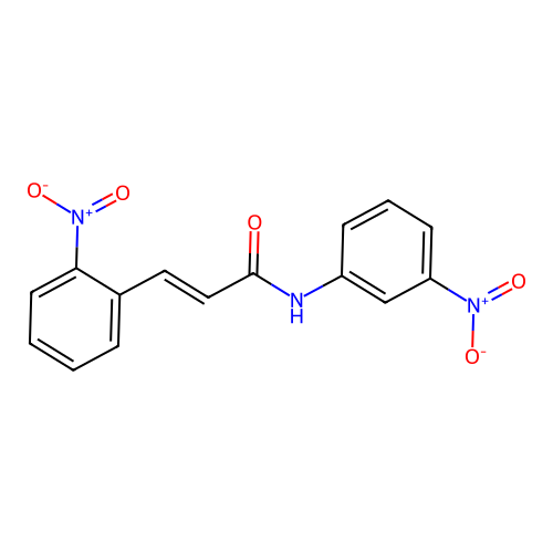 3-(2-nitrophenyl)-N-(3-nitrophenyl)prop-2-enamide structure