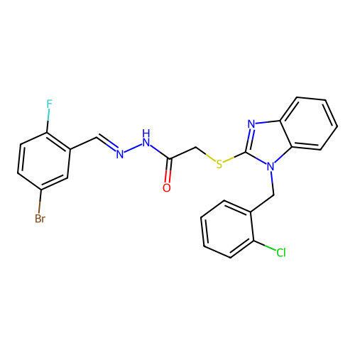 C23H17BrClFN4OS structure