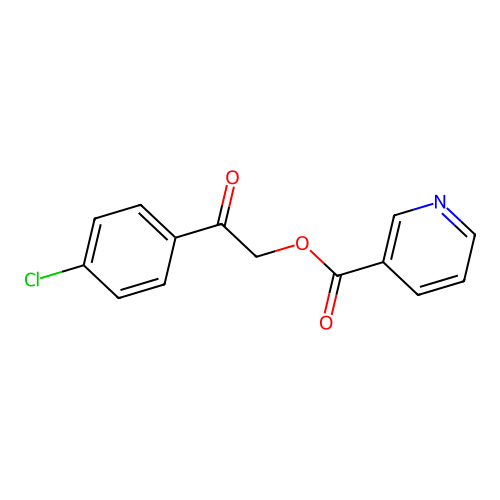 2-(4-Chlorophenyl)-2-oxoethyl nicotinate structure