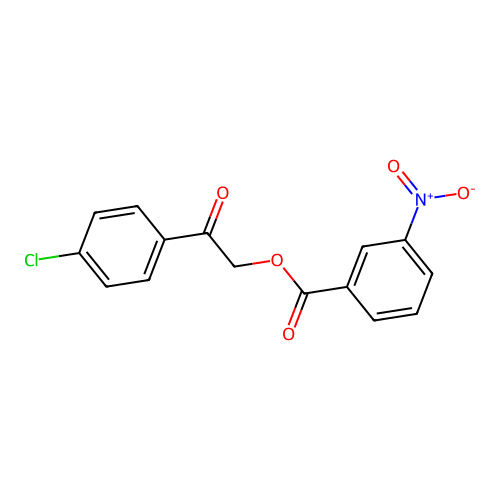 2-(4-Chlorophenyl)-2-oxoethyl 3-nitrobenzoate structure