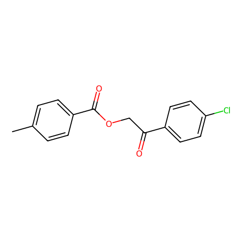 2-(4-Chlorophenyl)-2-oxoethyl 4-methylbenzoate structure