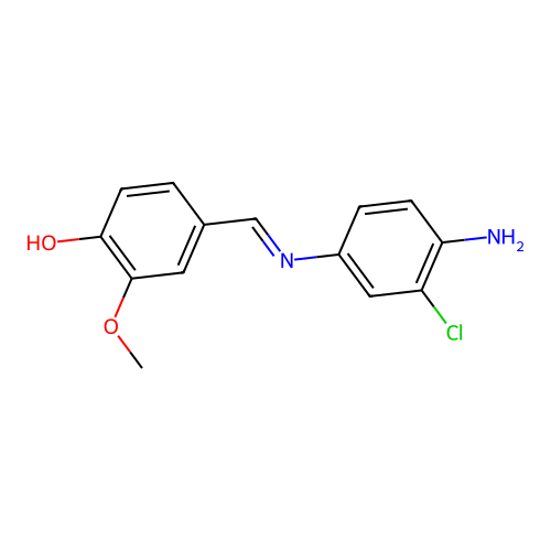 4-{[(4-Amino-3-chlorophenyl)imino]methyl}-2-methoxyphenol structure