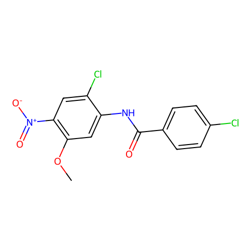 4-chloro-N-(2-chloro-5-methoxy-4-nitrophenyl)benzamide structure