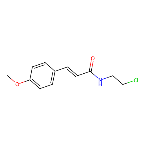 Cinnamamide, N-(2-chloroethyl)-4-methoxy- structure