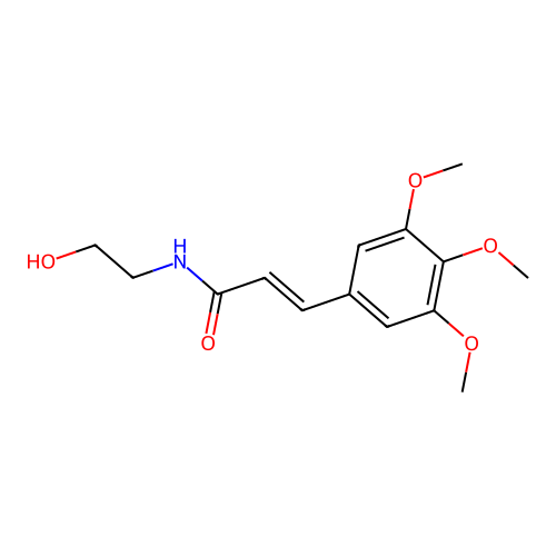 Cinnamamide, N-(2-hydroxyethyl)-3,4,5-trimethoxy- structure