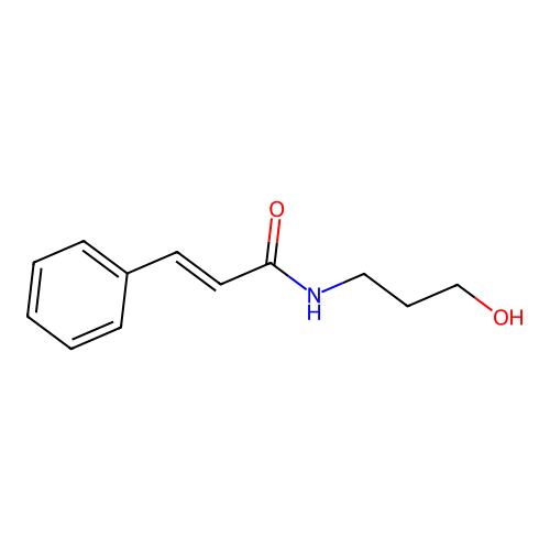 Cinnamamide, N-(3-hydroxypropyl)- structure