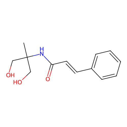 Cinnamamide, N-(2-hydroxy-1-hydroxymethyl-1-methylethyl)- structure