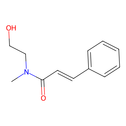 Cinnamamide, N-(2-hydroxyethyl)-N-methyl- structure
