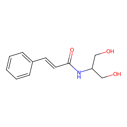 Cinnamamide, N-(2-hydroxy-1-hydroxymethylethyl)- structure
