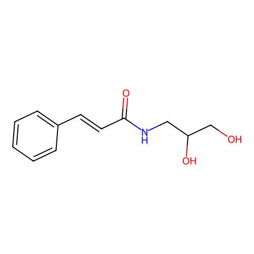 Cinnamamide, N-(2,3-dihydroxypropyl)- structure