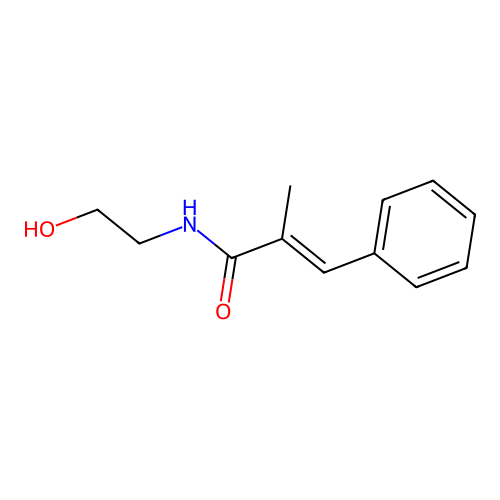 Cinnamamide, N-(2-hydroxyethyl)-alpha-methyl- structure