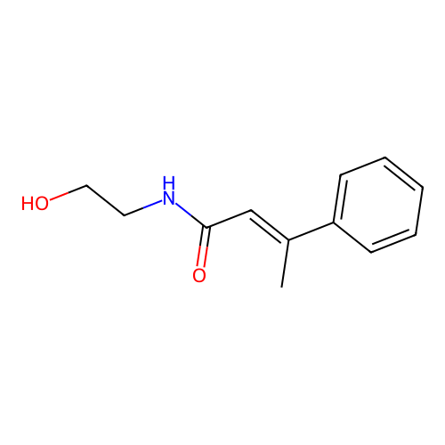 Cinnamamide, N-(2-hydroxyethyl)-beta-methyl- structure