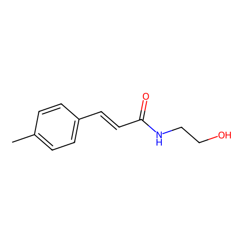 Cinnamamide, N-(2-hydroxyethyl)-4-methyl- structure