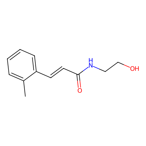 Cinnamamide, N-(2-hydroxyethyl)-2-methyl- structure