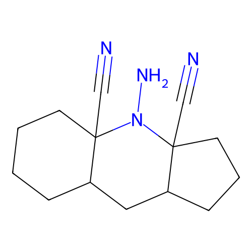 4-aminododecahydro-1H-cyclopenta[b]quinoline-3a,4a-dicarbonitrile structure