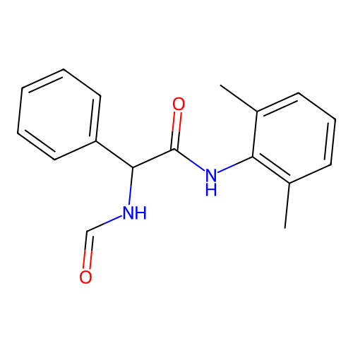 N-(2,6-dimethylphenyl)-2-formamido-2-phenylacetamide structure