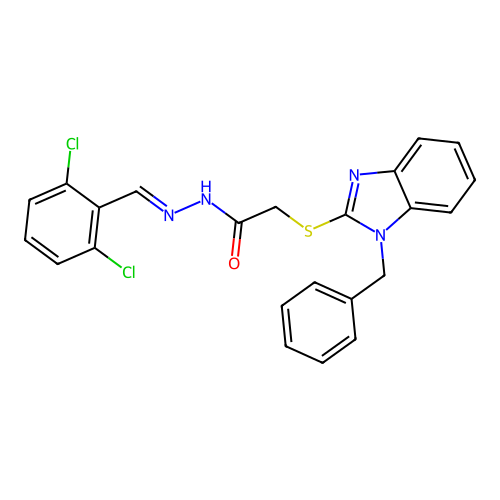 C23H18Cl2N4OS structure